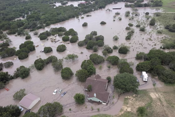 Flooding near Kerrville, Texas, on July 5, 2025.