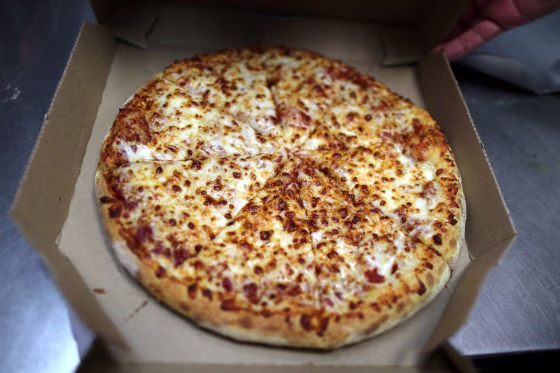 Pizza pie in a box