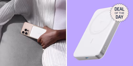 The Anker MagGo Power Bank is wireless — it attaches to the back of your iPhone using MagSafe.