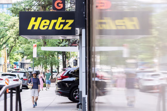 A Hertz rental location in New York