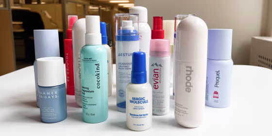 Look for ingredients like hypochlorous acid, aloe vera, niacinamide and hyaluronic acid to soothe and hydrate your skin.