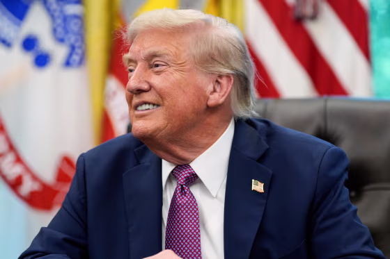 Donald Trump smiles