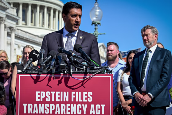 Rep. Ro Khanna, D-Calif., and Rep. Thomas Massie, R-Ky.,