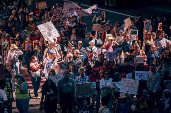 New Yorkers march in "Make Billionaires Pay" protest.