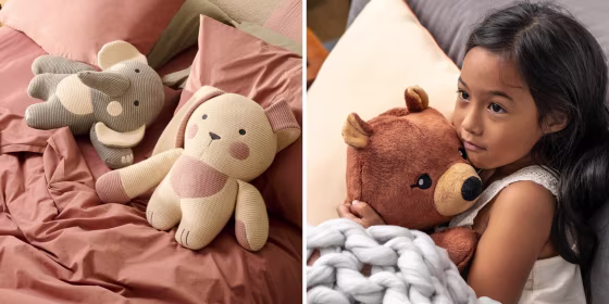 Most weighted stuffed animals weigh between one and five pounds.