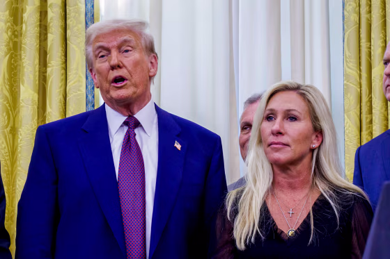 Donald Trump and Marjorie Taylor Greene.