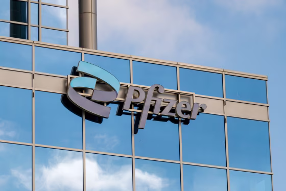 Pfizer Building Facade.