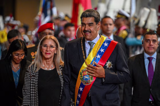 Venezuela's President Nicolas Maduro and his wife Cilia Flores.