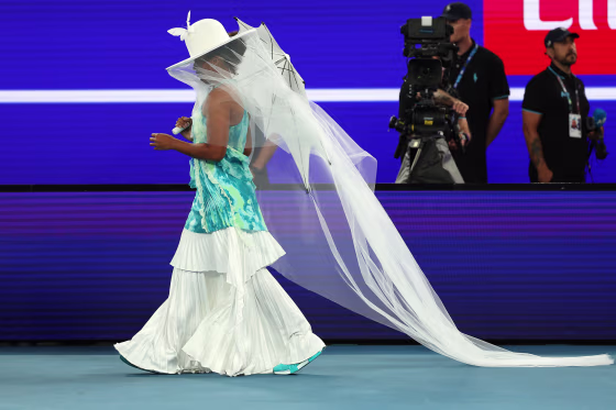 Naomi Osaka makes grand entrance and big fashion statement at Australian Open
