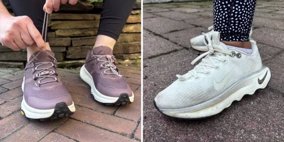 Women’s foot size can change due to hormonal fluctuations, like during pregnancy and menopause, so consider getting professionally fit before buying sneakers. 