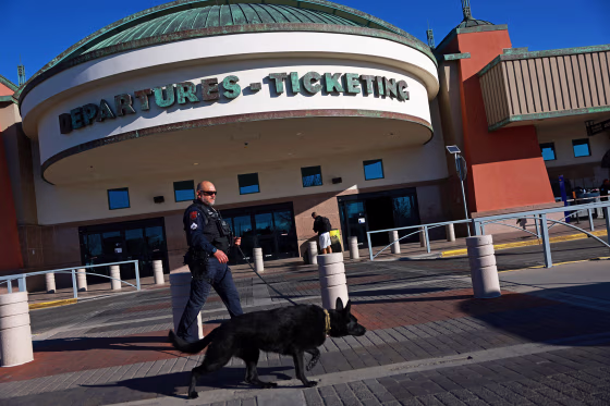 El Paso International Airport after temporary closure of its airspace was lifted