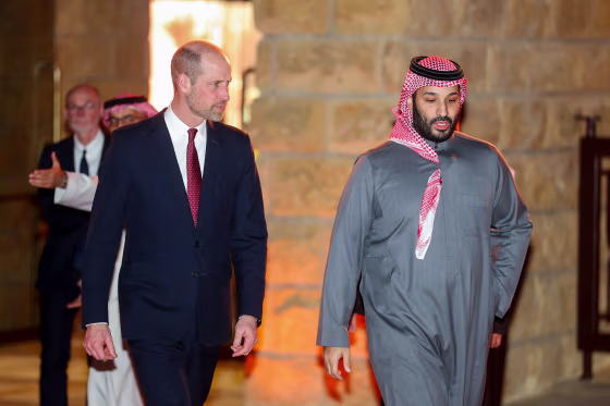 Prince William and Prince Mohammed bin Salman Al Saud.