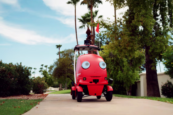 Dot is DoorDash's first autonomous delivery robot. 
