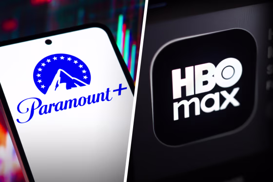 Paramount+ and HBO Max logos
