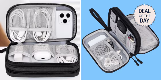 FYY’s sleek case can keep cables, chargers, flash drives and other small tech items organized.