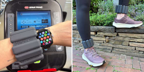 I wear them around my wrists or ankles during Pilates, yoga, barre and walking.