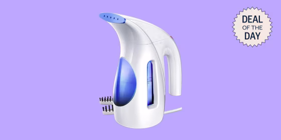This handheld clothes steamer is great for silk shirts, linen pants and more.