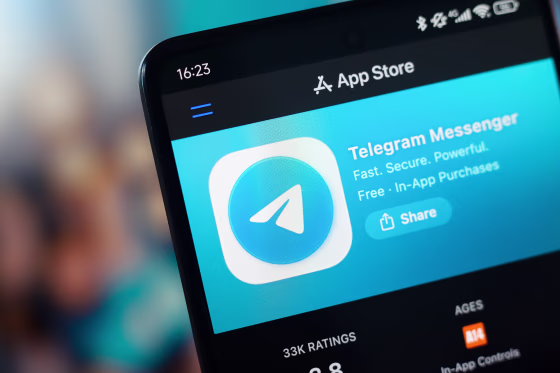 The Telegram app in the Apple App Store