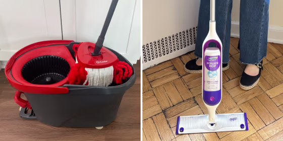 To clean hardwood floors, you should use the right type of mop and the proper amount of cleaning solution to prevent them from getting damaged. 