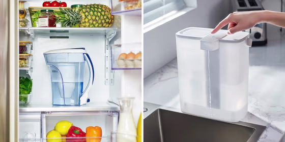 There are plenty of streamlined water filter pitchers that won’t take up too much room in your fridge.