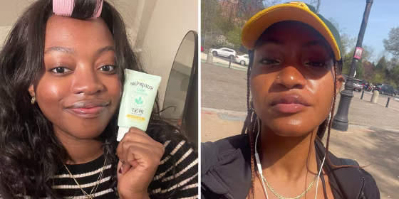 No white cast and an easy blend are key for wearing sunscreen on dark skin.