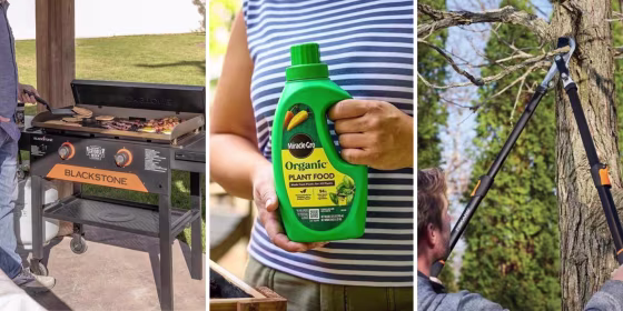 Get your outdoor space ready for summer with on-sale items like fertilizer, pruning shears and more.