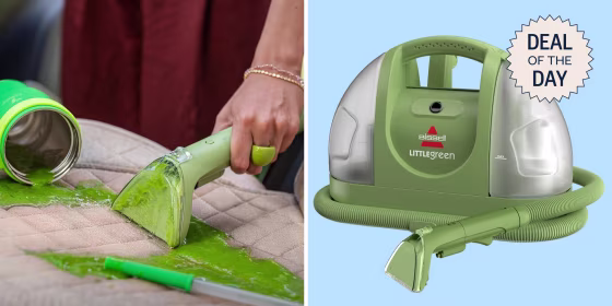 Bissell’s Little Green Cleaner cleans pet messes, hair and odors.