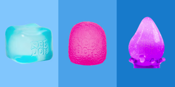 Needoh toys are filled with a thick gel-like substance that feels squishy yet firm.