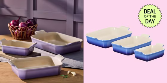 The Le Creuset baking dish set on sale is also available in the Provence shade, which the brand recently re-launched.
