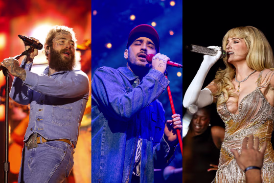 Post Malone, Zayn Malik and Meghan Trainor.