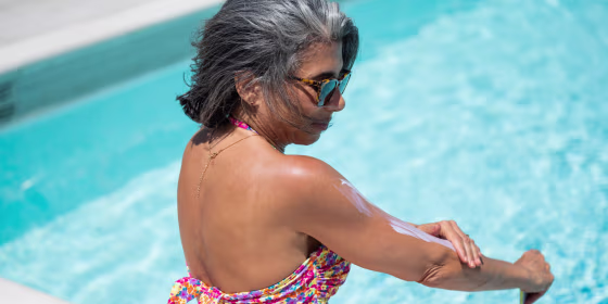 You should still reapply water-resistant sunscreens before and after swimming, according to experts. 