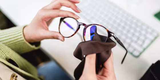 A microfiber cloth is one of the best options for cleaning glasses since it won’t leave streaks.