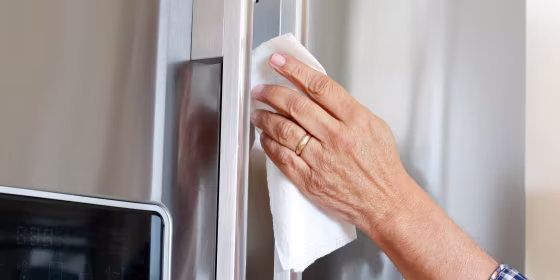 It’s safe to use stainless steel wipes and sprays to clean your appliances without scratching them.