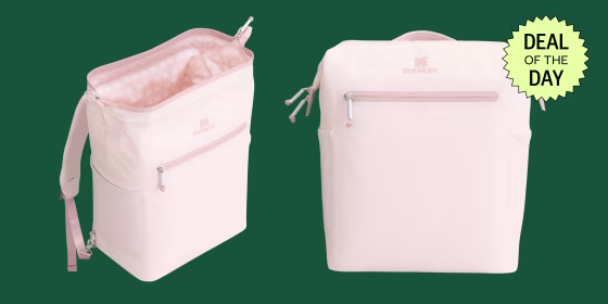 The Stanley All Day Madeleine Backpack Cooler comes in a regular and mini size. 
