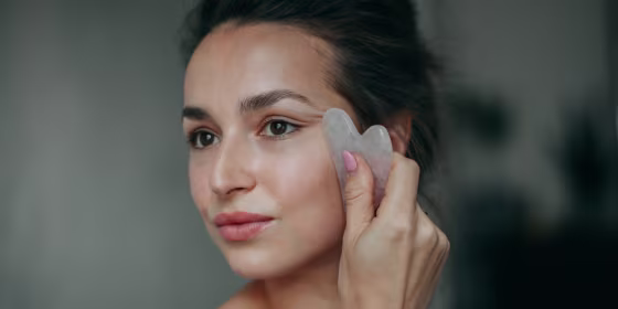 To maximize results, experts say it’s important to massage your face in gentle, upward motions.