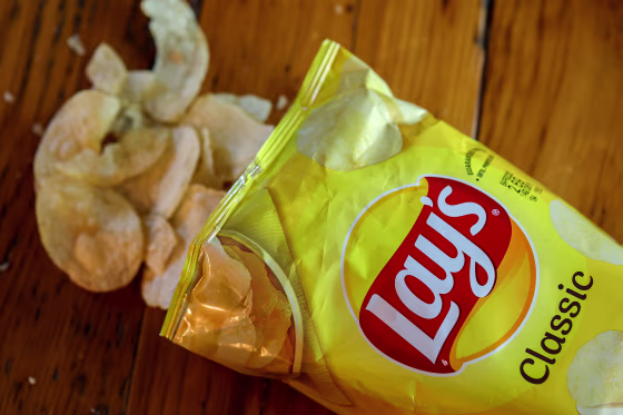 A bag of Lay's Classic potato chips.