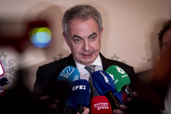 Zapatero Takes Part In The Presentation Of The Book 'las Huellas De La Transicion. 50 Years Of Change And Conflict In Democracy'.