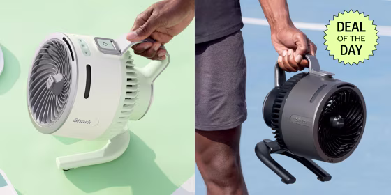 Shark’s FlexBreeze HydroGo Fan is cordless and has a 12-hour battery life.