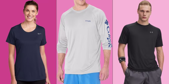 The cooling shirts on our list are made from breathable materials and have more open weaves to encourage air flow.