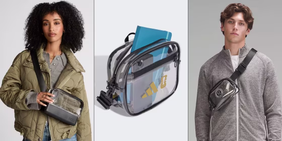 To qualify as clear, bags need to be fully transparent with nothing blocking the interior view.