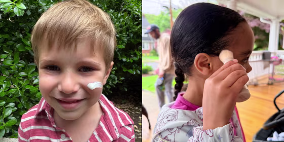 Even sunscreens labeled water-resistant are only effective for 40 to 80 minutes, so you’ll need to reapply regularly if your kid loves the water.