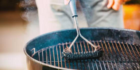 Bristles on wire brushes tend to break off when you clean with them, making it easy for them to end up in your food.