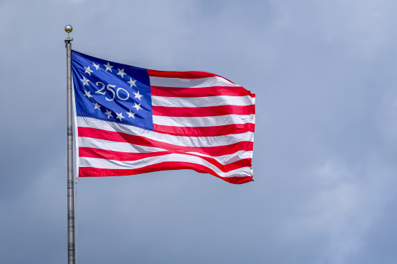 The special commemorative 250th anniversary American Flag.