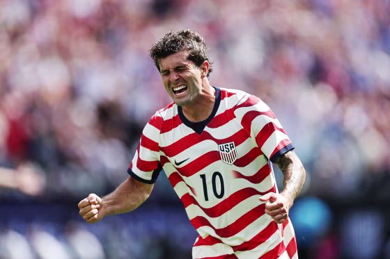 Christian Pulisic of the U.S. celebrates after scoring his team's second goal