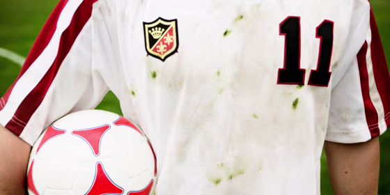 Soccer jerseys are designed to wick sweat, however they’re also known for trapping odor-causing bacteria in high-sweat zones.