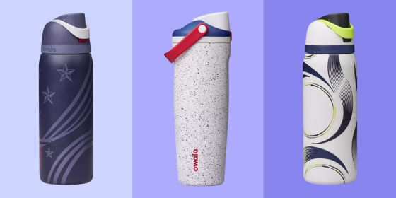 The water bottles come in four soccer-inspire prints. 