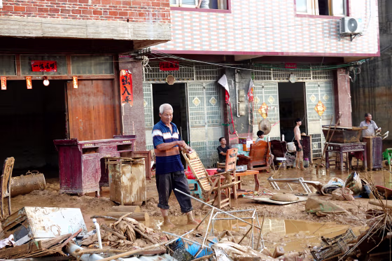 Typhoon-triggered Rainstorms Hit South China's Guangxi