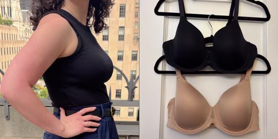Thirdlove’s TempSync T-Shirt Bra doesn’t hold onto heat or moisture unlike most of other lined options, and it gives my 36D chest the lift and shape I look for.