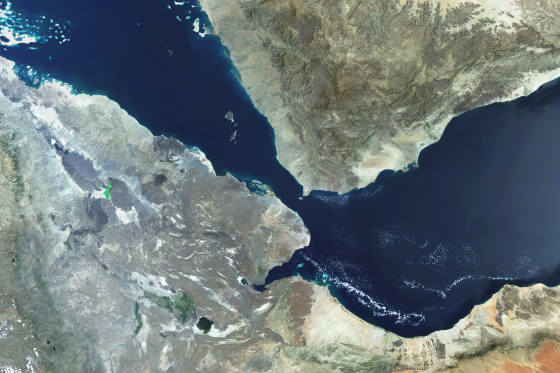 Satellite Imagery Of The Bab el-Mandeb Strait