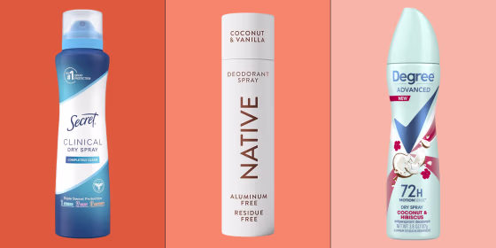 Spray deodorants offer the same odor-fighting formulas in a gentle mist version.